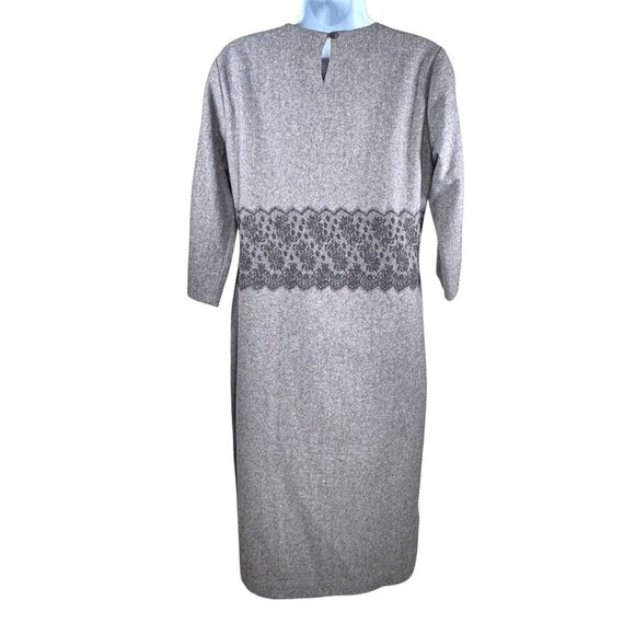 Orvis Lace Print Dress Size 6. Wool Blend - Picture 2 of 6